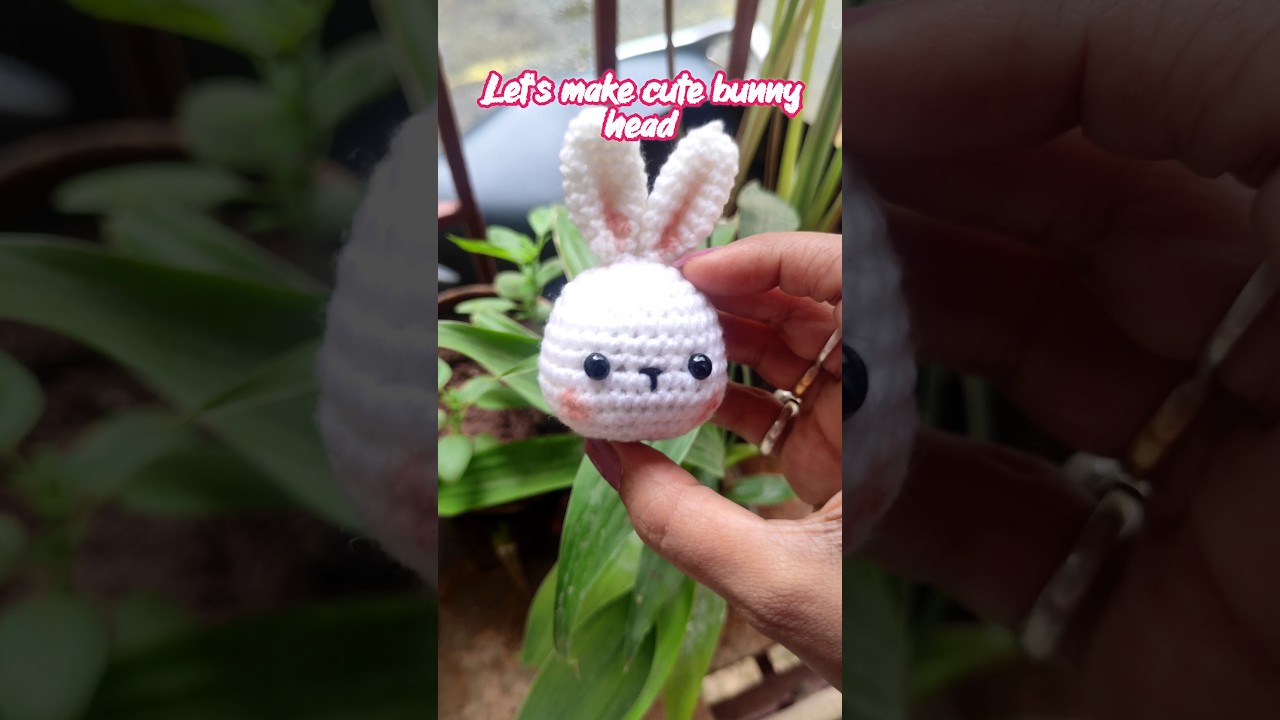 #crochet bunny head #shorts #crochet keychain tutorial