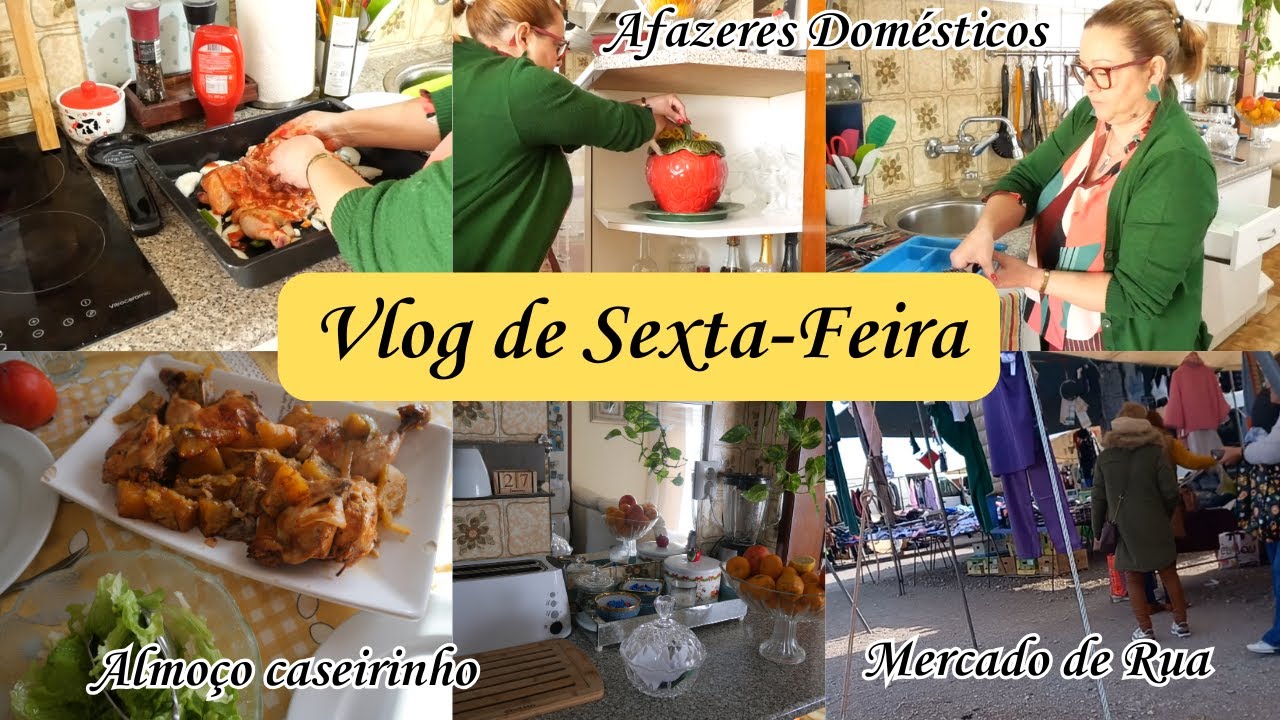 VLOG|| SEXTA FEIRA|| ROTINA SIMPLES +ALMOÇO+ AFAZERES DOMÉSTICOS+MERCADO DE RUA|| ELISABETE NOGUEIRA