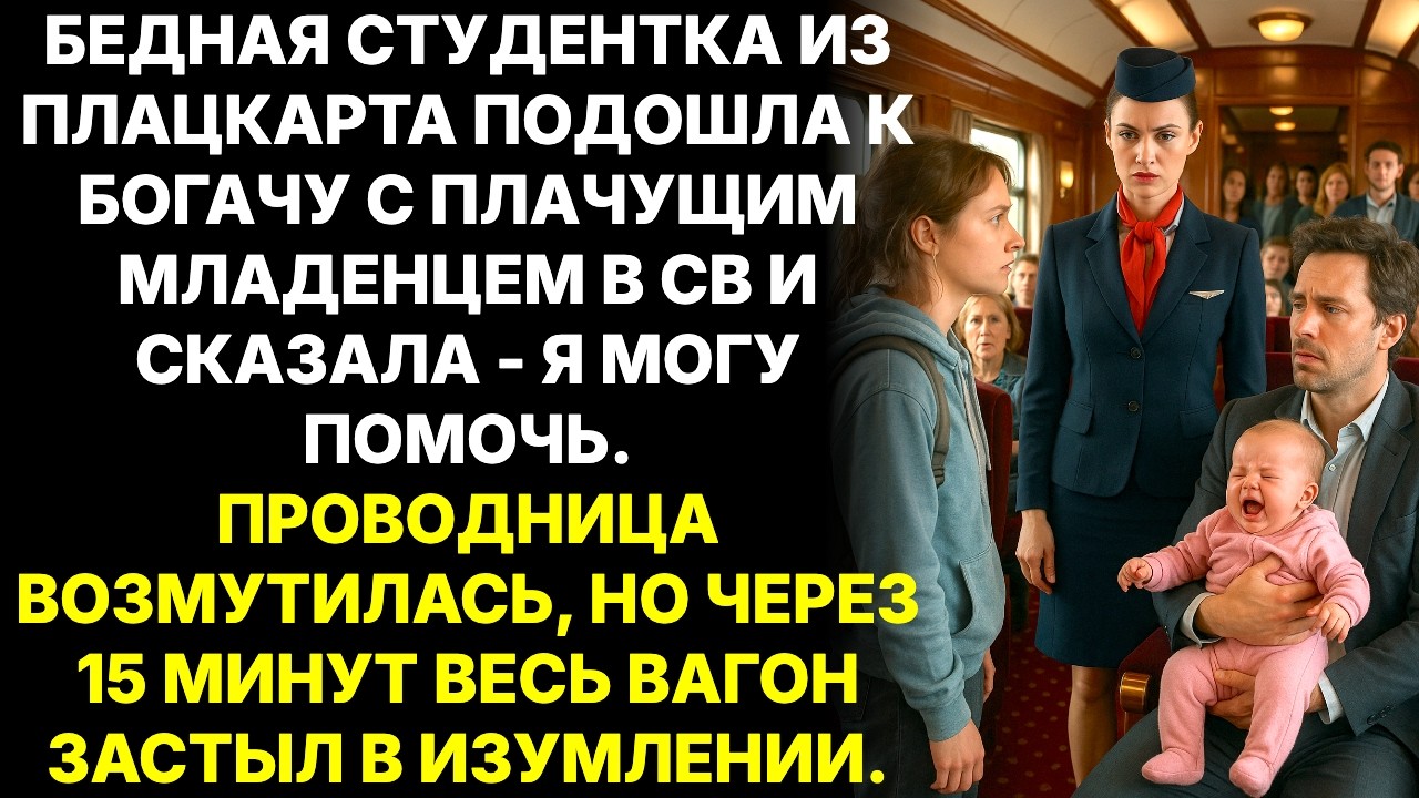 Малышка кричала в вагоне СВ всю дорогу. Я МОГУ ПОМОЧЬ - обратилась девушка из плацкарта. Все замерли