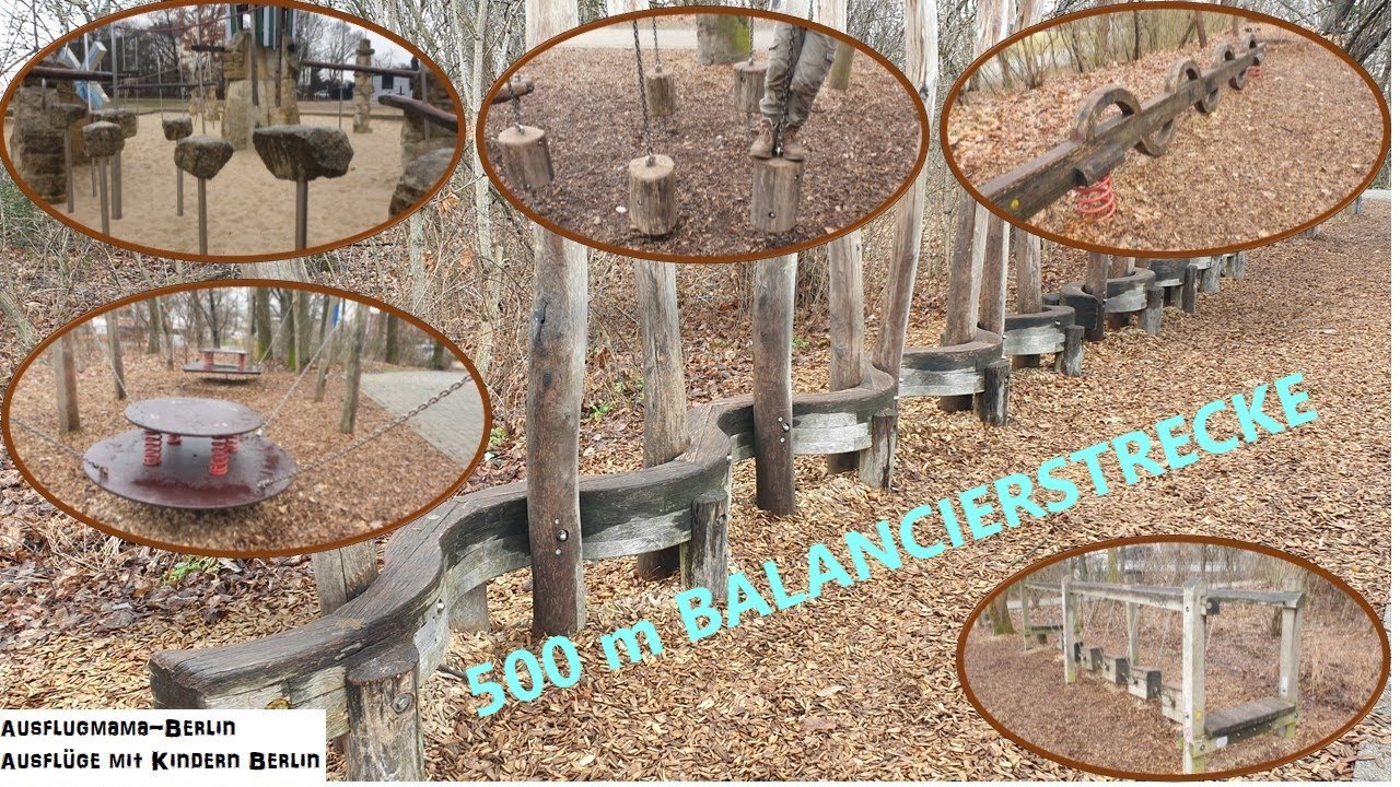 GIGANTISCH RIESIGER Spielplatz 80.000 qm, 3. Teil, 500 m-Balancierbereich i.Berlin-Britz Ausflugmama