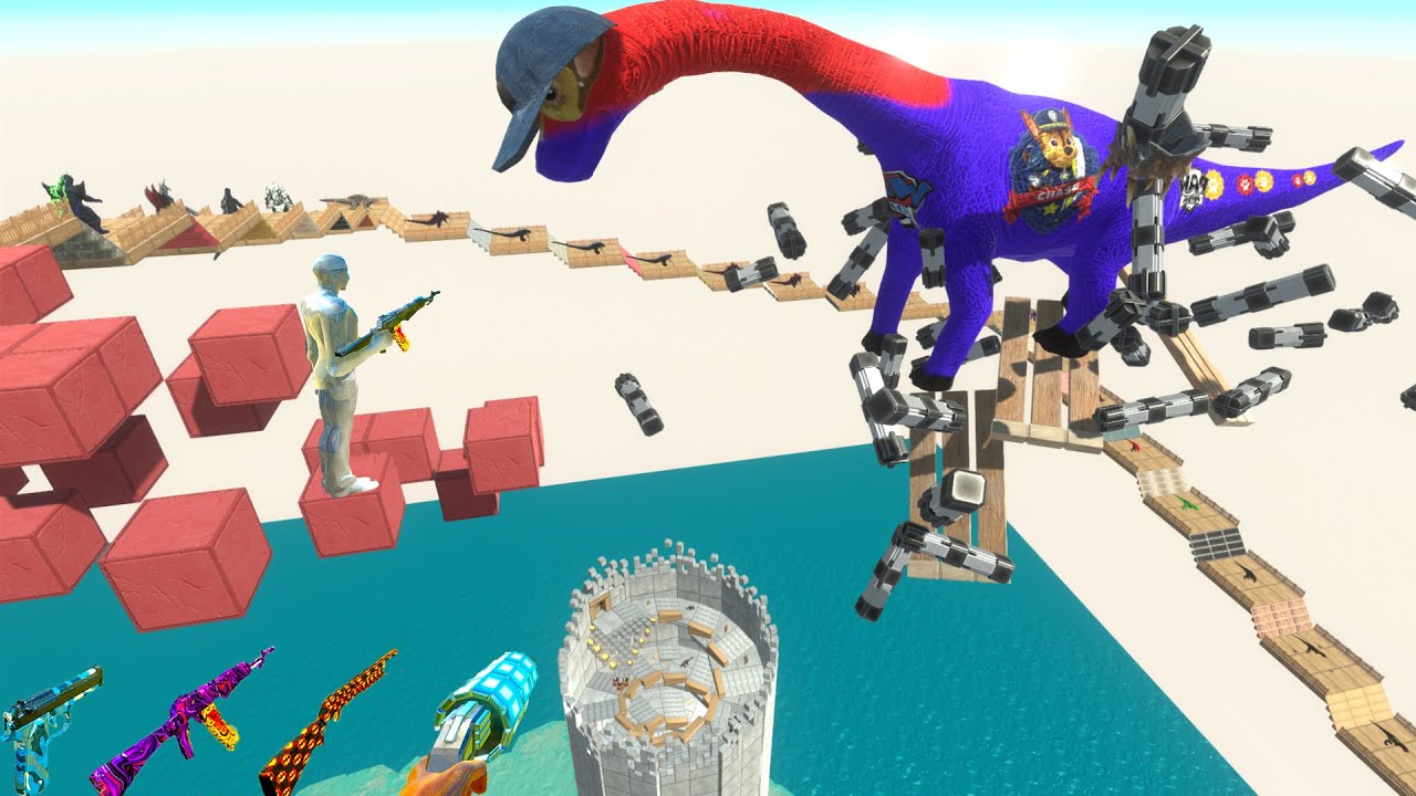 I DROP CHASE PAW PATROL DINOSAURS CARTOONS ALL MODS DEATH CLIMB CHALLENGE - ARBS