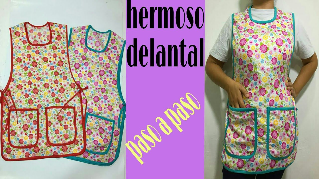 Como hacer un delantal (mandil) paso a paso/FÁCIL!!!/Lazy modas