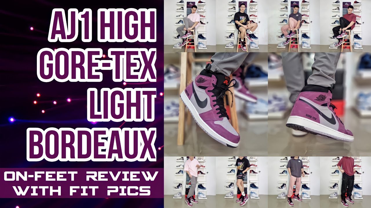 AIR JORDAN 1 HIGH GORE-TEX LIGHT BORDEAUX | ON-FEET REVIEW WITH FIT PICS