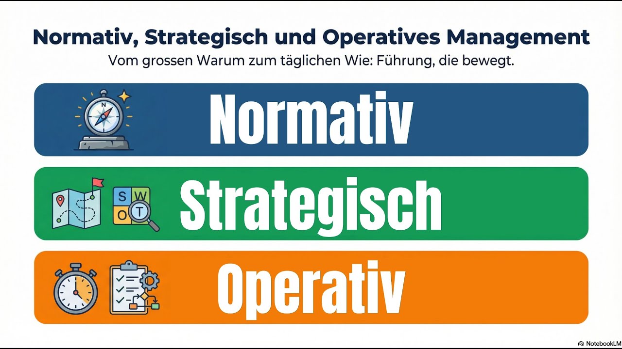 Von der Idee zum Erfolg - Normativ, Strategisch und Operative Managementebenen