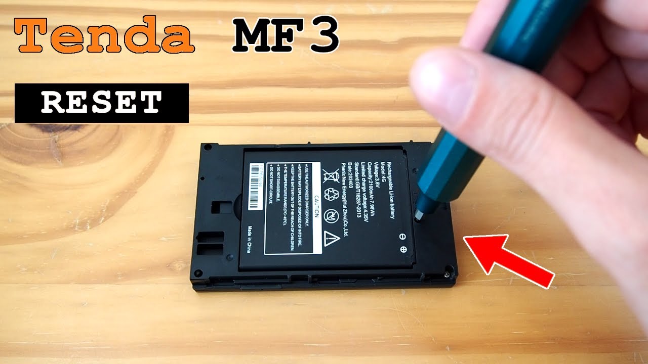 Tenda MF3 mobile 4G router Wi-Fi 6 &bull; Factory reset