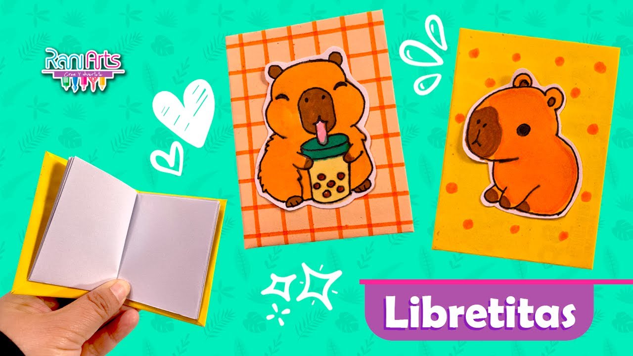 DIY MINI LIBRETAS Fáciles CAPYBARA | DIY mini Notebooks