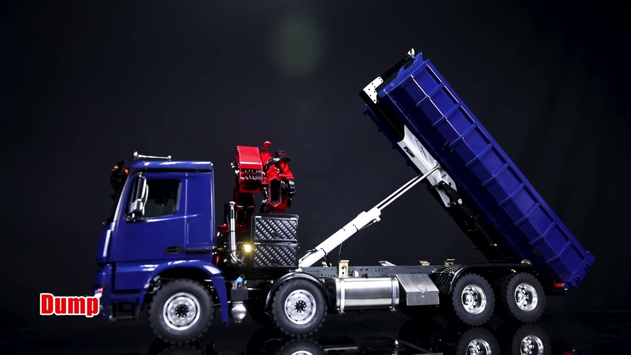 LESU 1/14 RC Hydraulic Dumper Crane Truck for RTR 8x8 Arocs Remote Control Car
