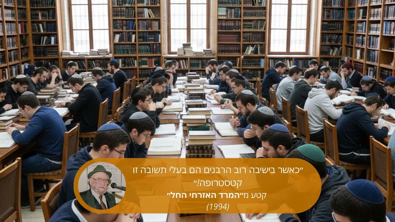 ״כאשר בישיבה רוב הרבנים הם בעלי תשובה זו קטסטרופה!״