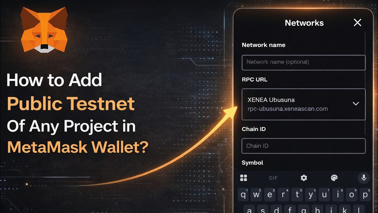 Как добавить любую публичную тестовую сеть криптодробления в кошелек MetaMask || Пошаговая инстру...