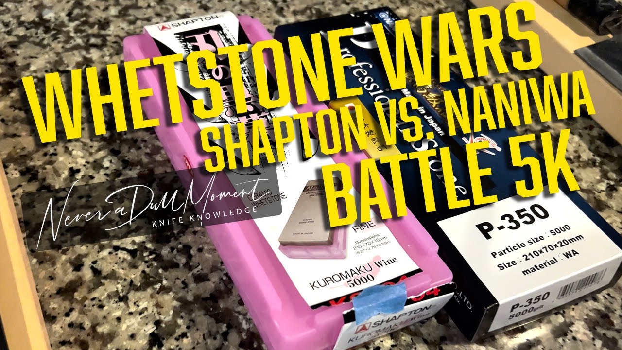 Whetstone wars - BATTLE 5K - Shapton Kuromaku vs. Naniwa Professional Ceramic Whetstones