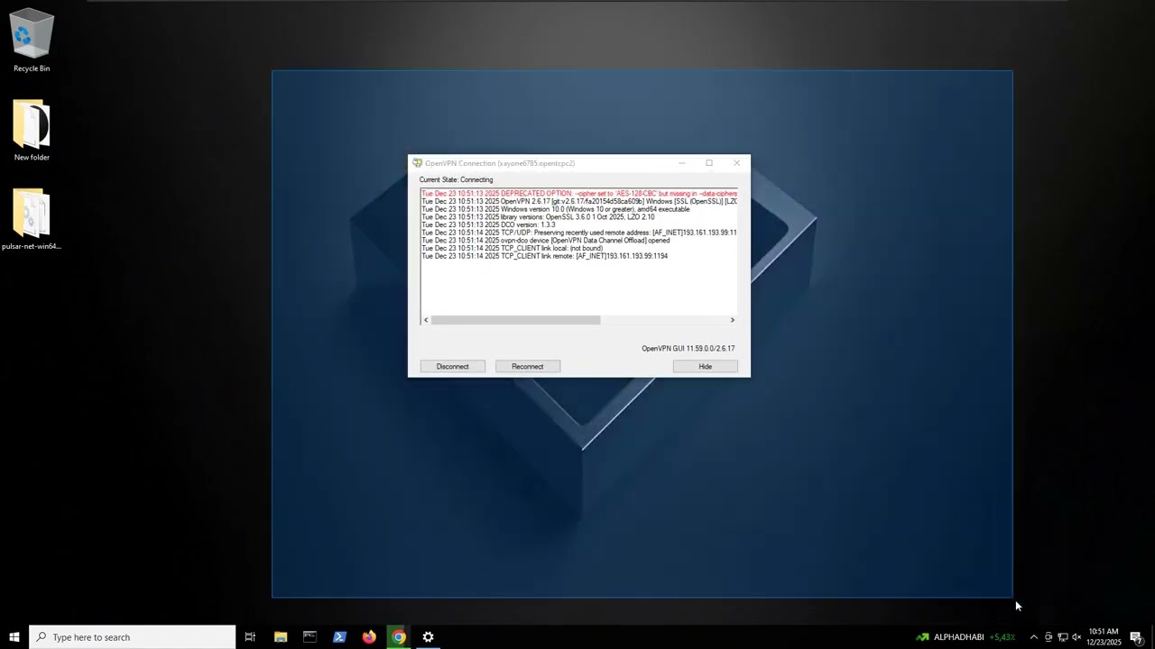 Port forwarding, openvpn, free,Pulsar Rat 2.4.5