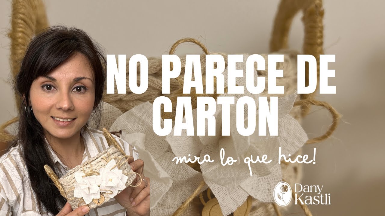 💝Así se hace un cesto con poquitos materiales / Lo hice con cartón ✨