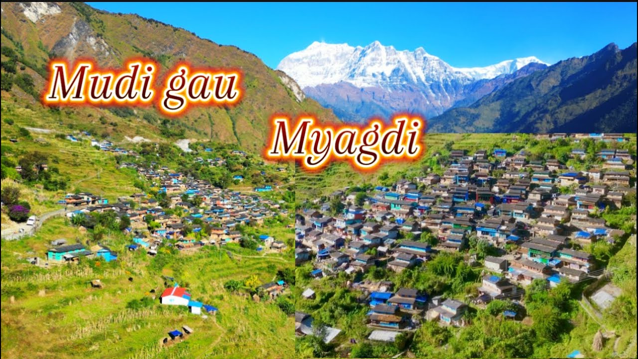 Beautiful mudi village Myagdi #dronshot
