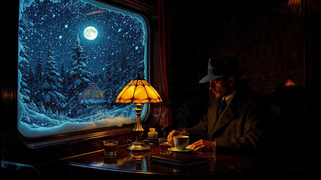 Dark Noir Jazz — Night Express Deep Focus | Train Ambience | 3 Hours