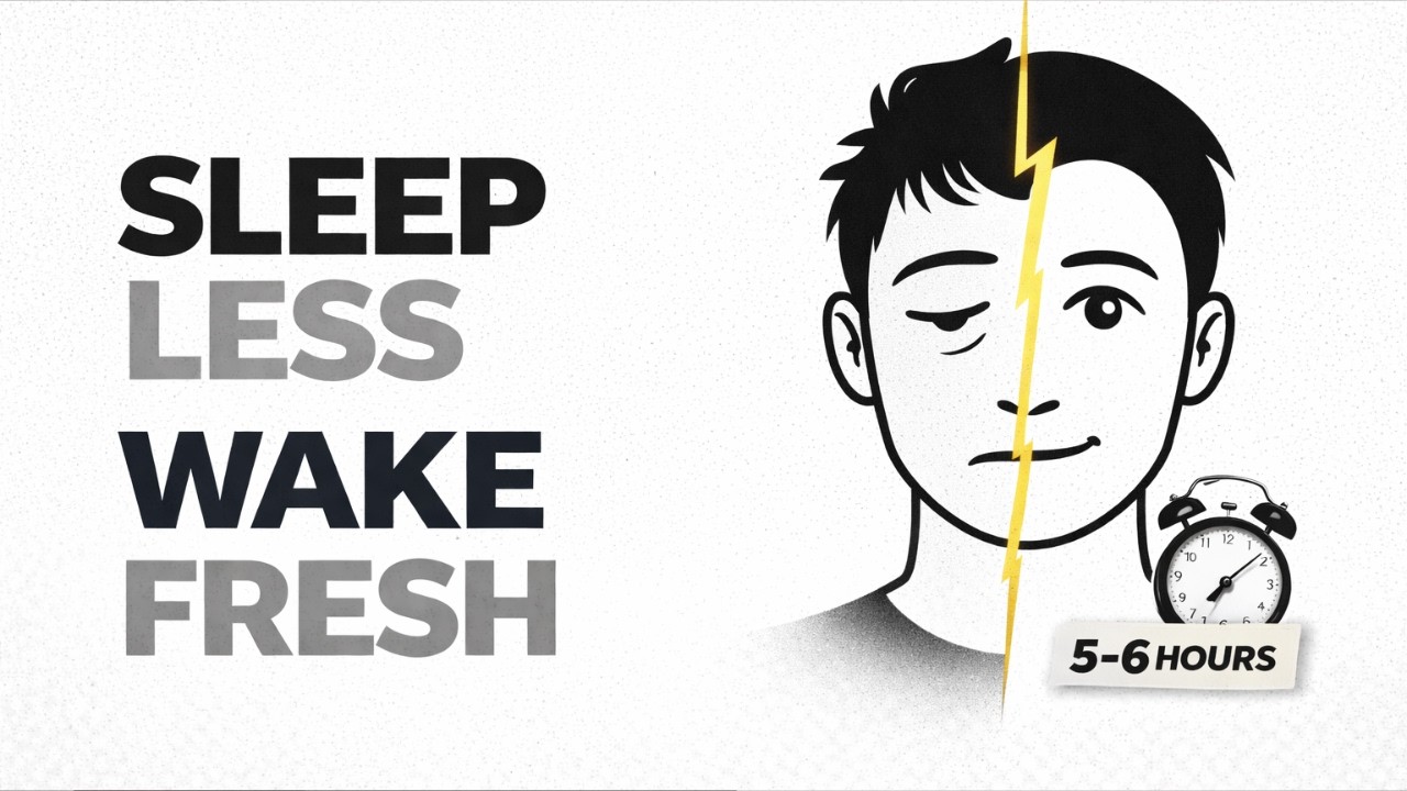 How to Sleep LESS hours and wake up FRESH (Science-Backed)