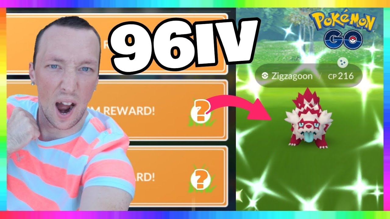 96iv SHINY GALARIAN ZIGZAGOON CAUGHT on STREAM IN POKEMON GO! ( Crazy Reaction )