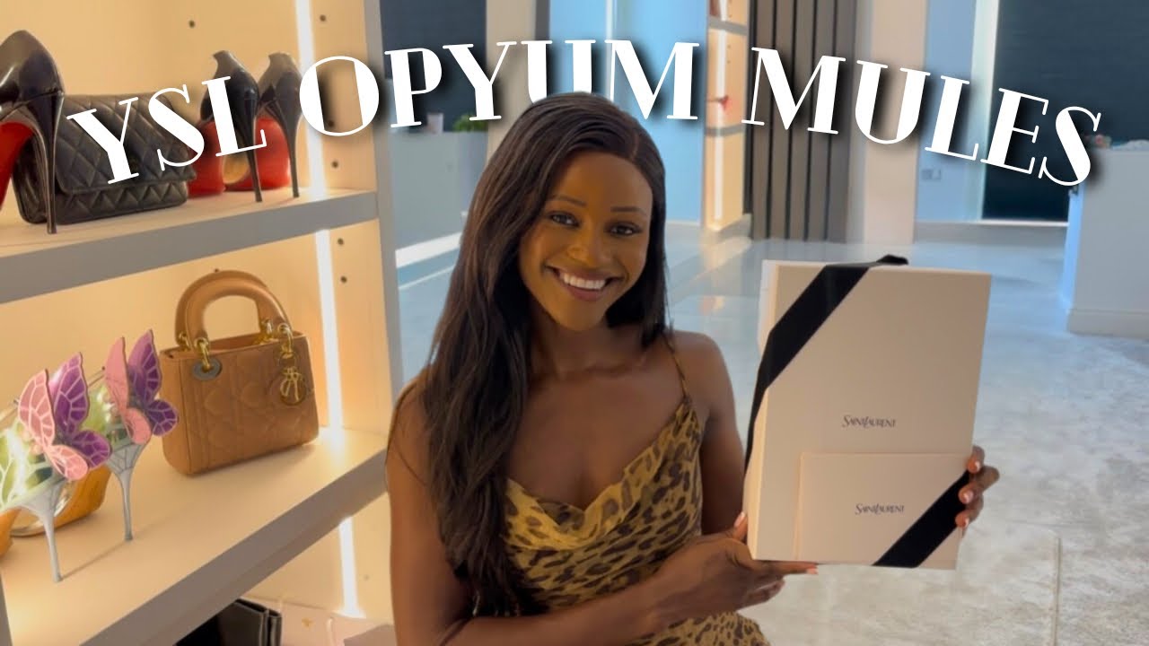 Unboxing the NEW YSL HEELS! Saint Laurent Opyum Mules Try On & Honest Review.