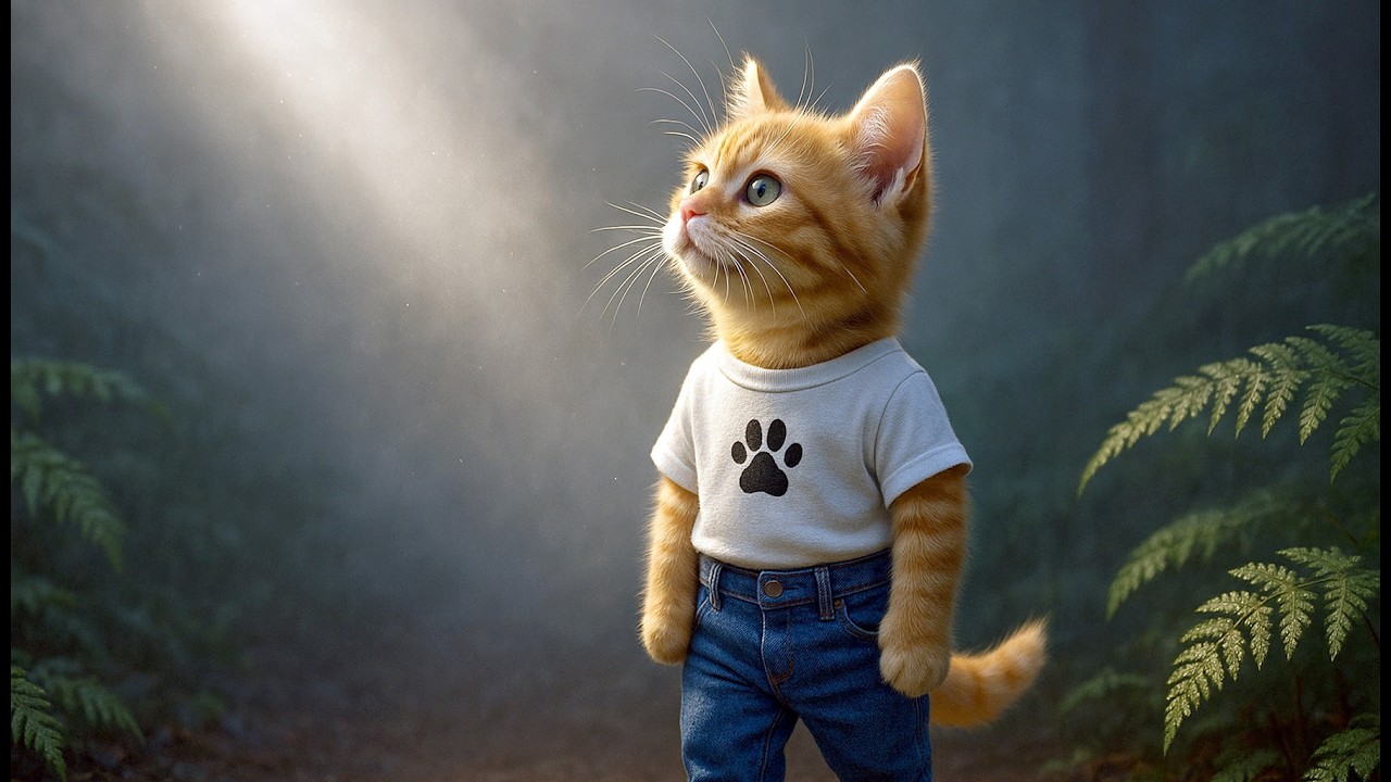 🌫️ Gingy Cat&rsquo;s Foggy Morning Walk: Steps in Stillness 🐾🌳