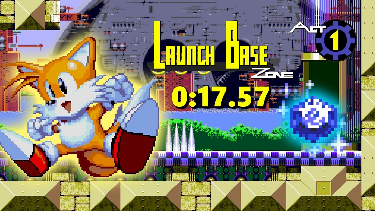 Sonic 3 A.I.R.: D.A. Garden Edition - Time Stone Trials | Launch Base 1 - 0:17.57 (Tails)