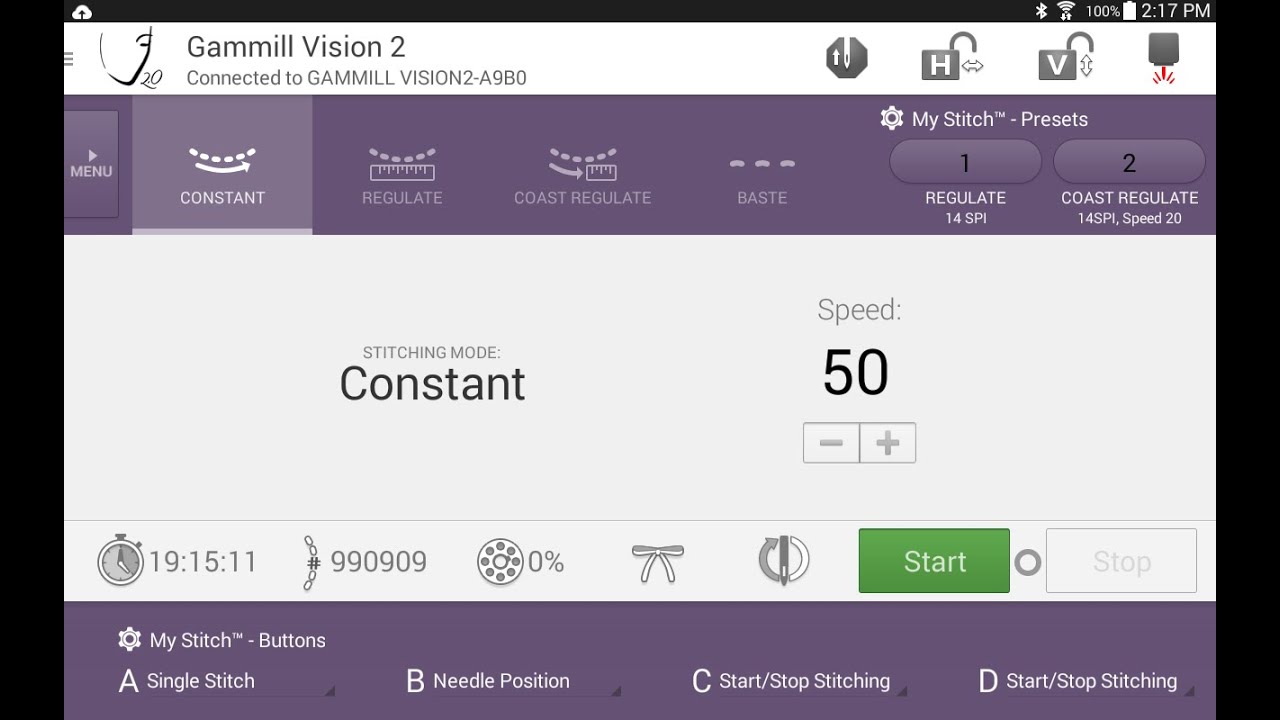 Gammill Vision 2 Stitch Features