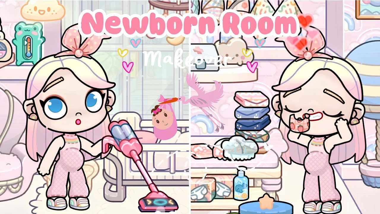 Newborn Baby Girl Room Makeover 👼🏻🎀✨| Avatar World | Asmr