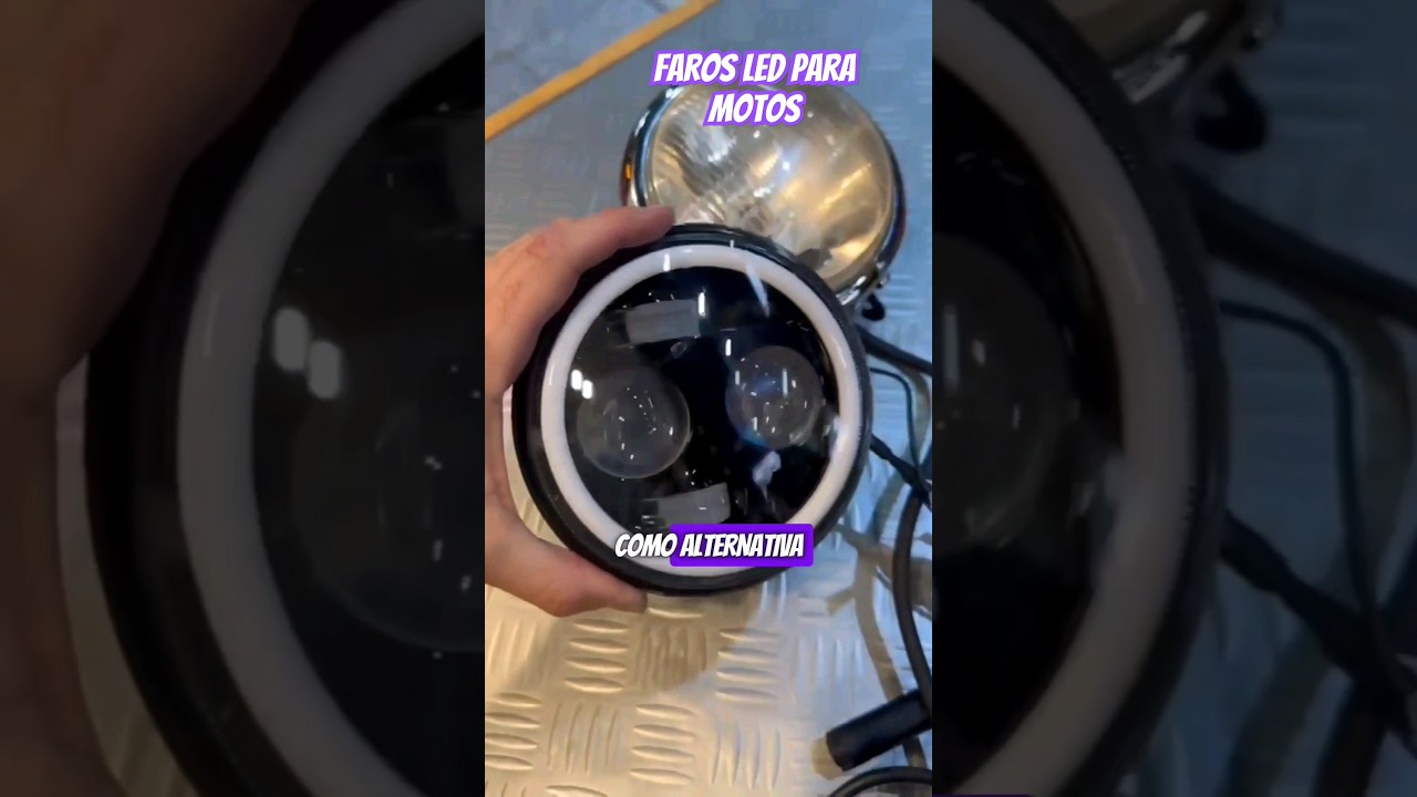 faros led para adaptar en motos #ligth #led #motos  #motorcycle #royalenfield #benelli #harley