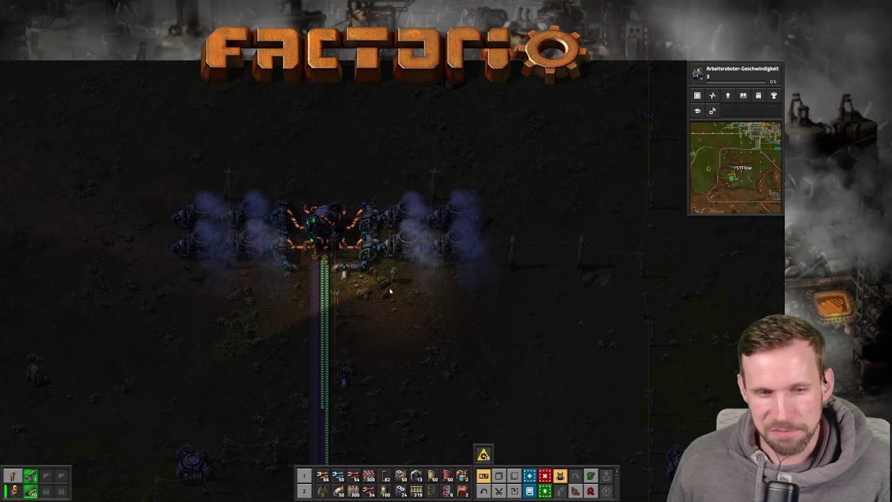 Factorio live mit STFlow | Lila Wissenschaft ausbauen und Forschung vorantreiben