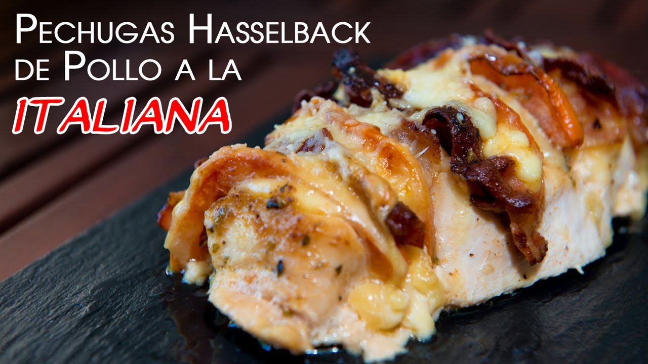 Pechugas Hasselback de Pollo a la Italiana
