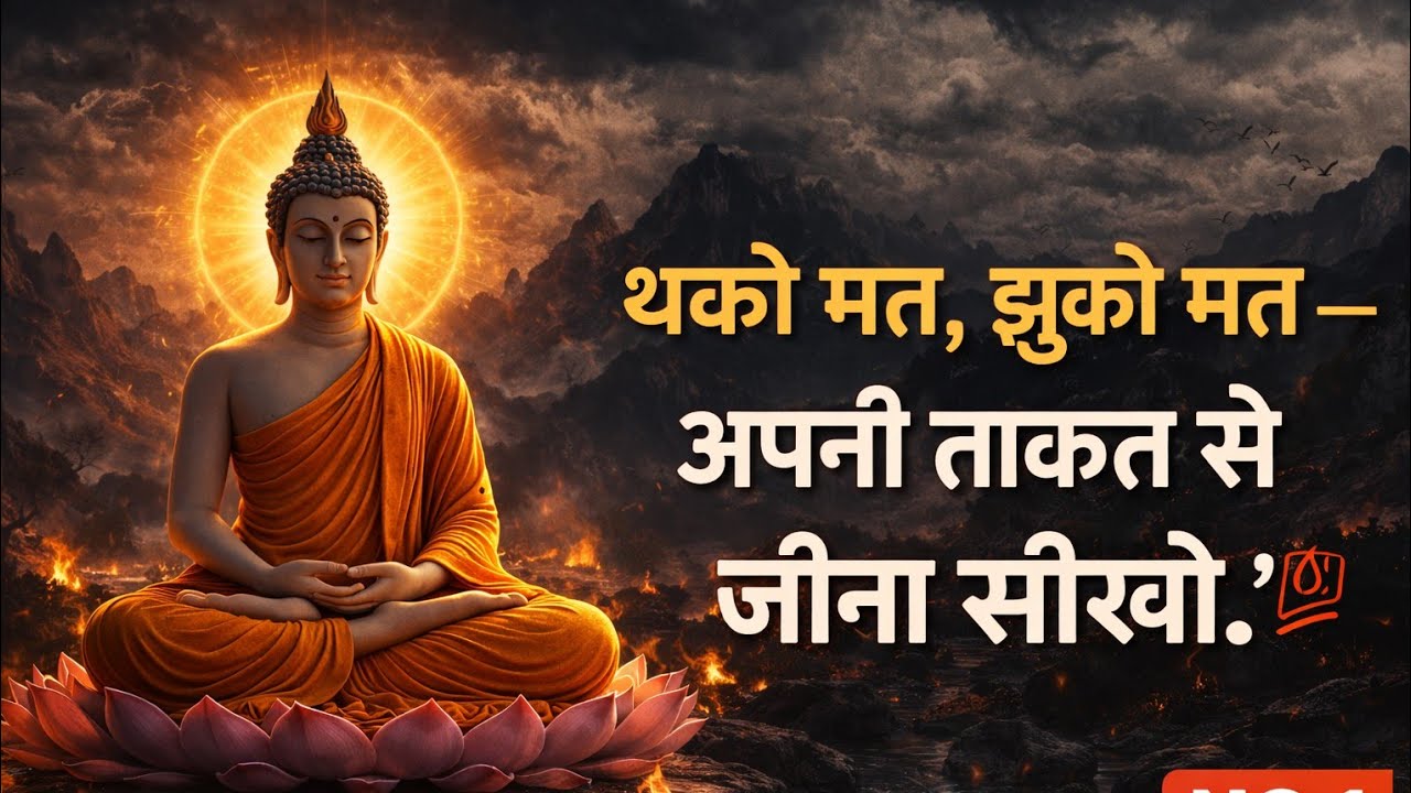 🔥 “Never Get Tired, Never Bow Down — Rise With Your Own Strength.” 💪🚀 #buddhvaani #gautambudhastory