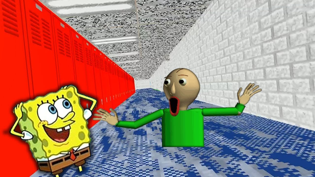 ESCONDE-ESCONDE NA ESCOLA | Bob Esponja no Baldi's Basics