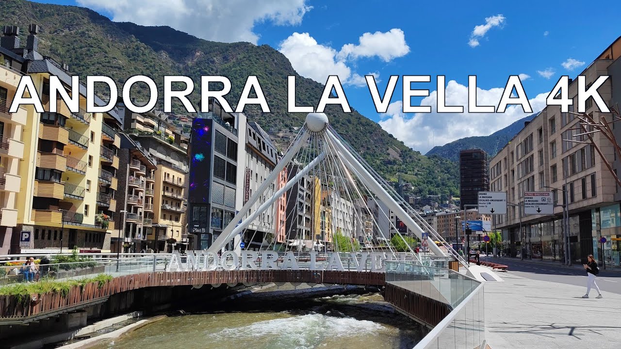 Andorra La Vella Conduciendo 4K Viaje en Coche