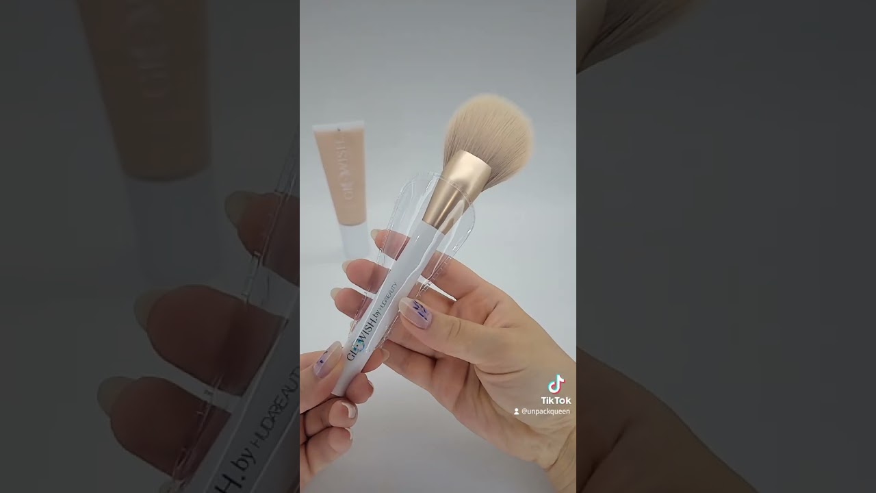 Huda Beauty Glowish Multidew Skin Tint and the Face Airbrush Finish Complexion Brush