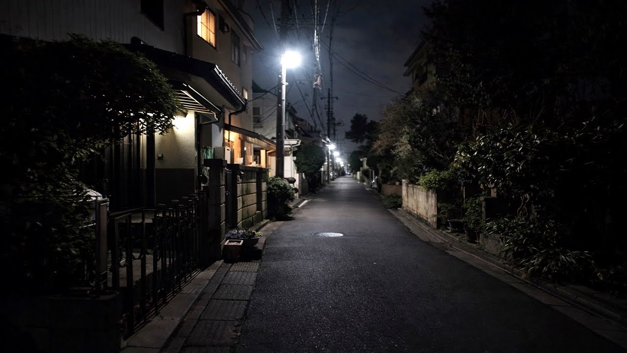 Tokyo Suburb Night Walk | Quiet Japanese Streets 4K