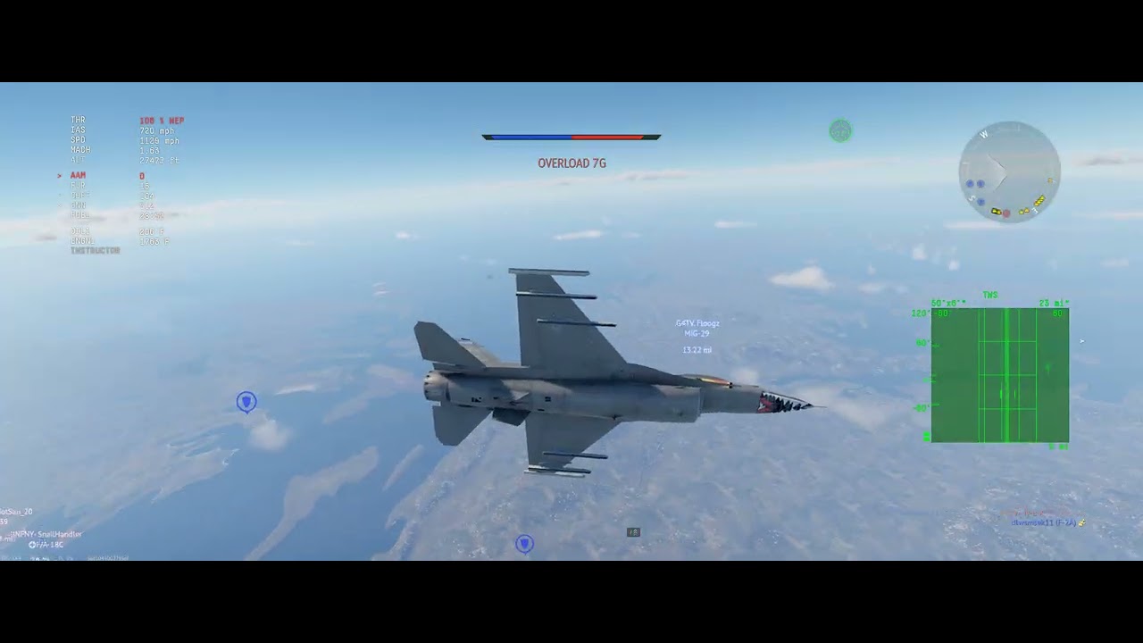 War Thunder F-16C on Falkland Islands