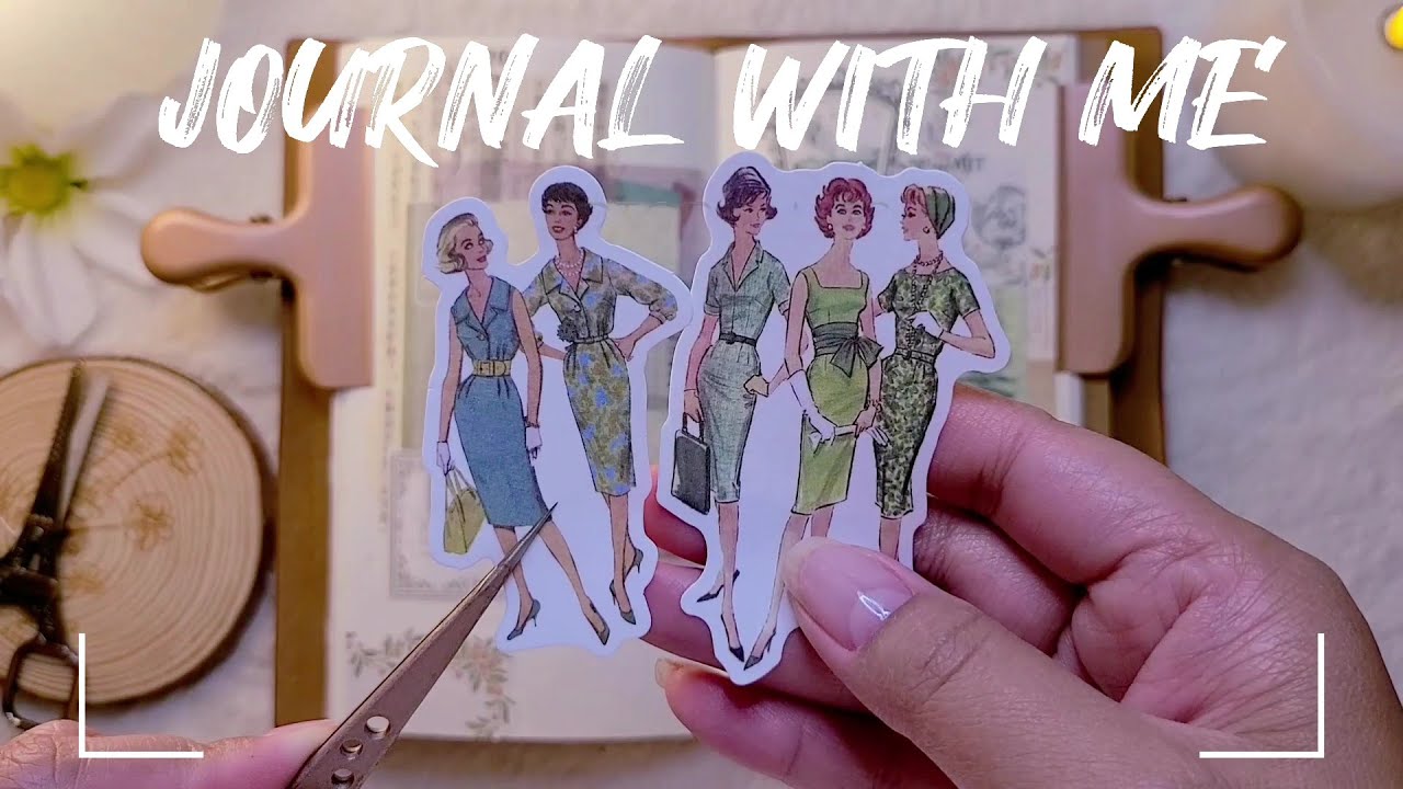 ASMR Vintage Journaling | Green Vintage Journal