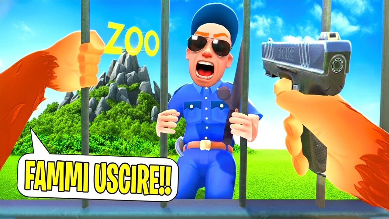 DIVENTO UNA SCIMMIA e cerco di SCAPPARE DALLA ZOO su I AM MONKEY VR!!