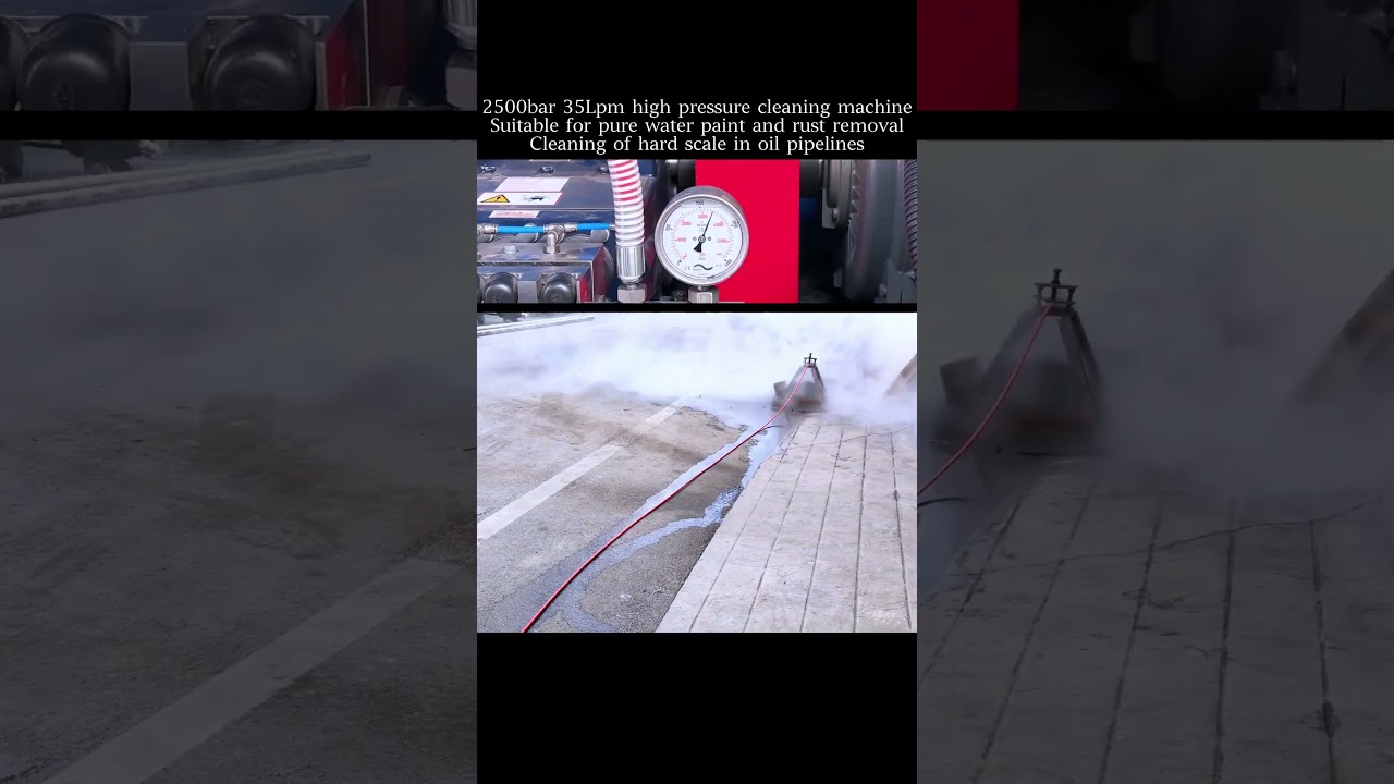 2500bar 35Lpm high pressure cleaning machine #hydroblasting #hydrojetting