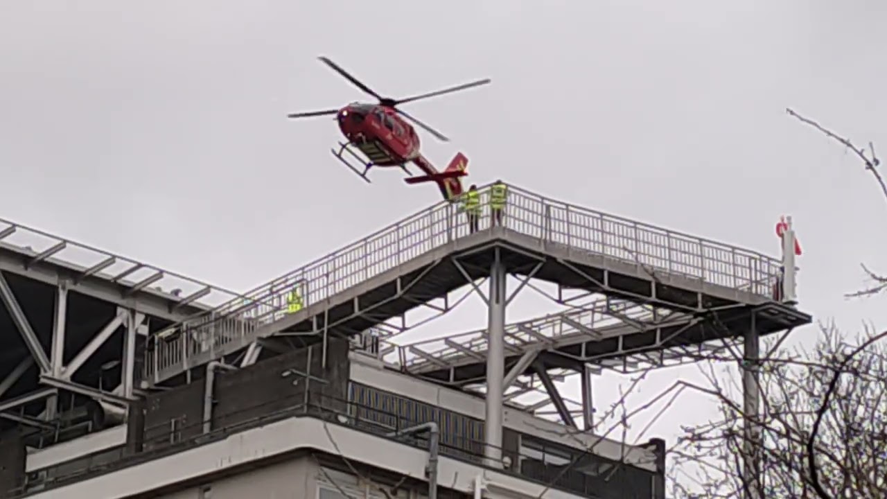 HEMS helicopter pilot practicing windy landings at Kings 
