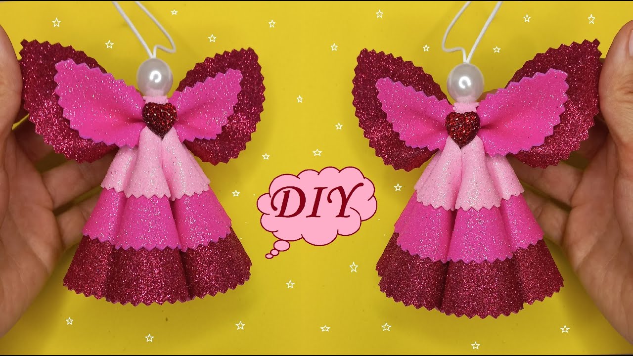 ANGELS😇АНГЕЛ из фоамирана😇DIY Christmas Angels Foam Eva🎄Adornos navideños😇 ÁNGEL🎄Christmas Ornaments