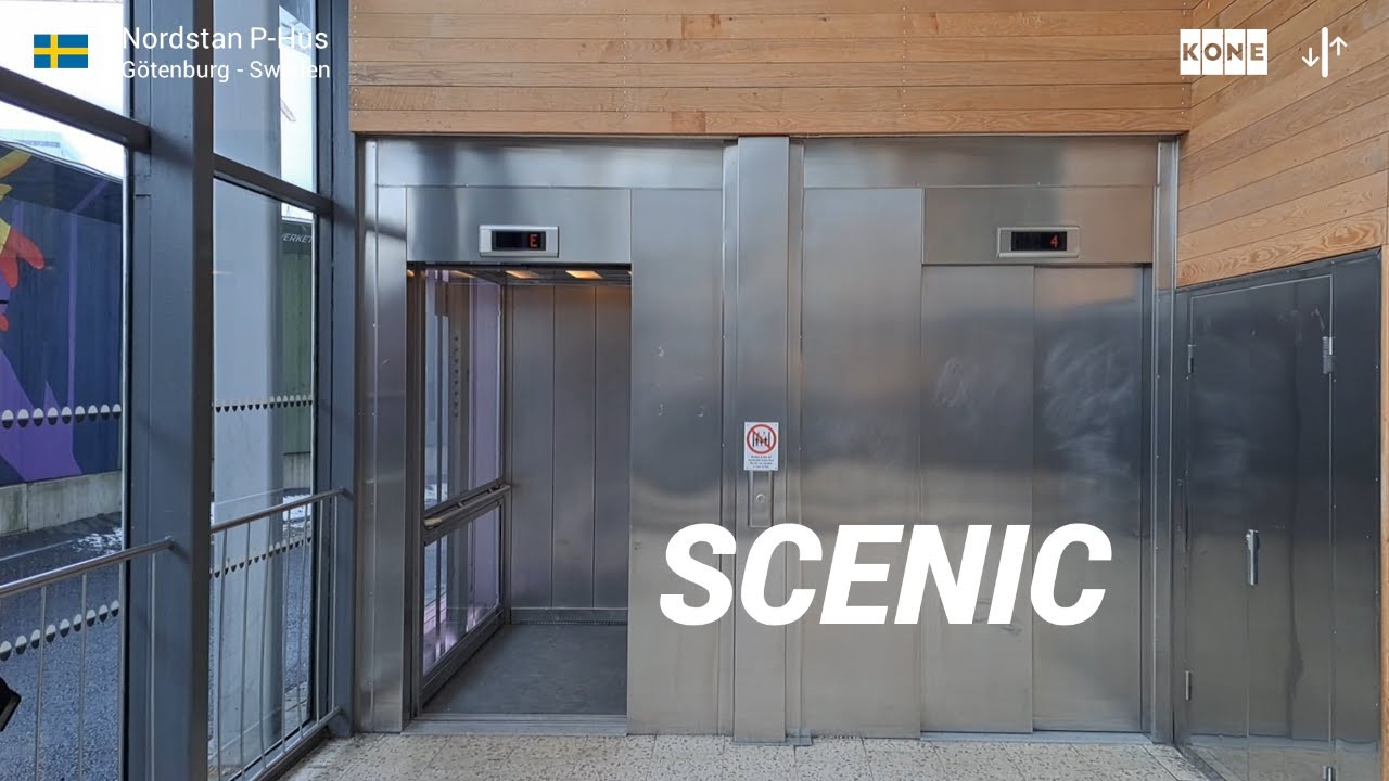 KONE MonoSpace Scenic Elevator - Nordstan P-Hus, Gothenburg, SE