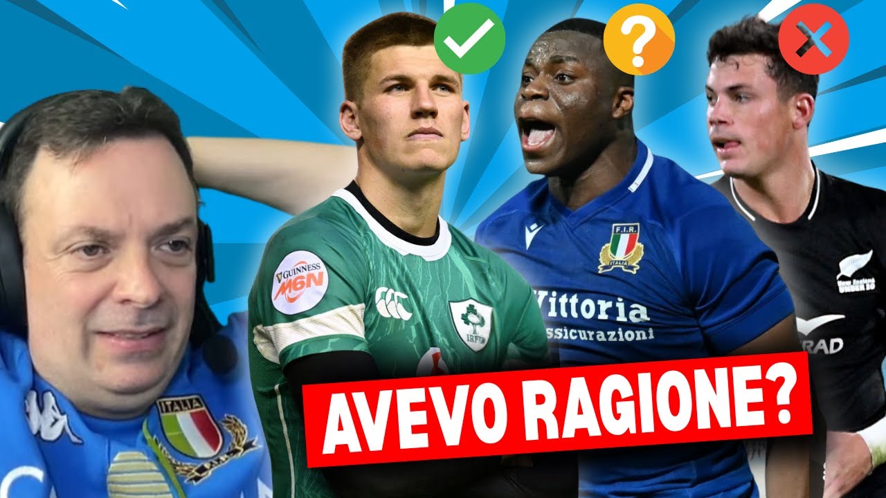 2 ANNI DOPO: la REACTION alle mie predizioni sui FUTURI CAMPIONI del Rugby