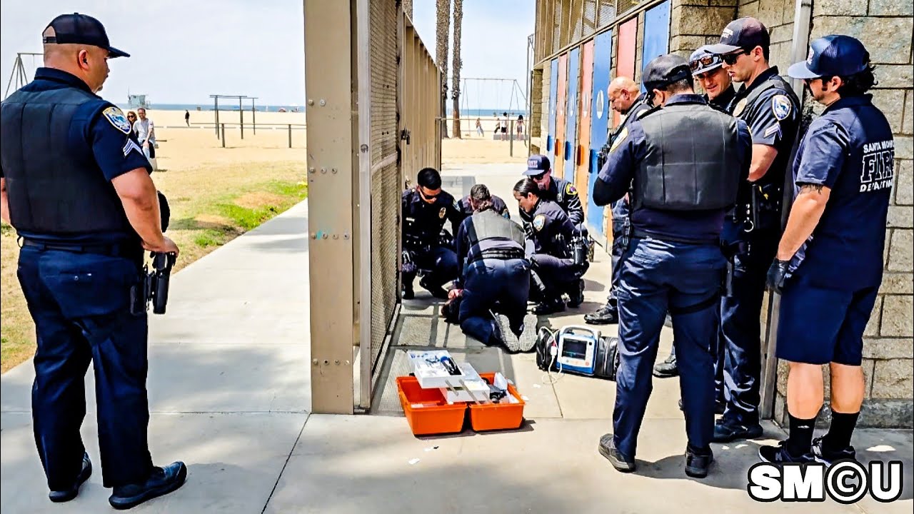 𝗢𝗖𝗘𝗔𝗡𝗙𝗥𝗢𝗡𝗧 𝗗𝗜𝗦𝗧𝗨𝗥𝗕𝗔𝗡𝗖𝗘: Santa Monica Police, Paramedics Respond to Unrest at Muscle Beach Restrooms