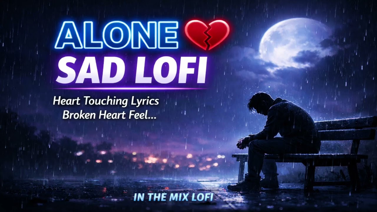 Alone Sad Lofi Song 💔 | Heart Touching Hindi Lyrics | Broken Heart Alone  Song #lofi #trending #sad 