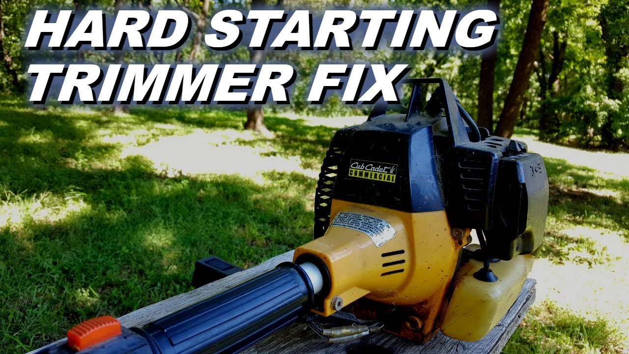 Cub cadet trimmer hard start