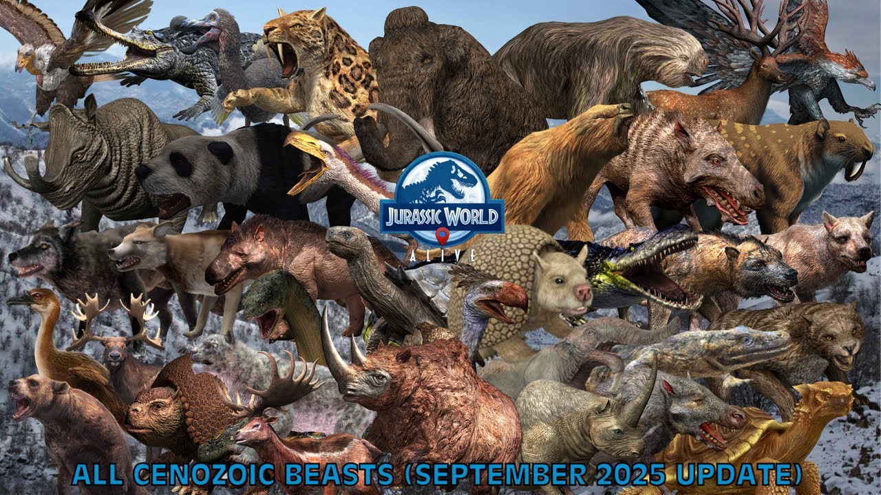All Cenozoic Beasts (September 2025 Update) - Jurassic World Alive