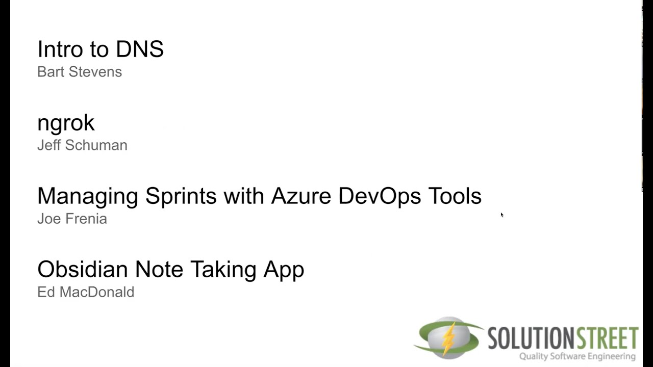 Solution Street Lightning Talks - April 11, 2024