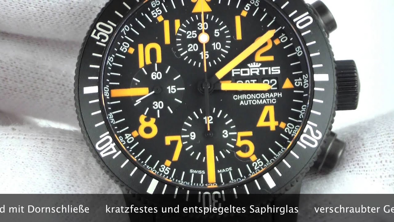 Fortis B-42 Black Mars 500 Chronograph Limited Edition 638.28.13 L13 www.olfert-co.de