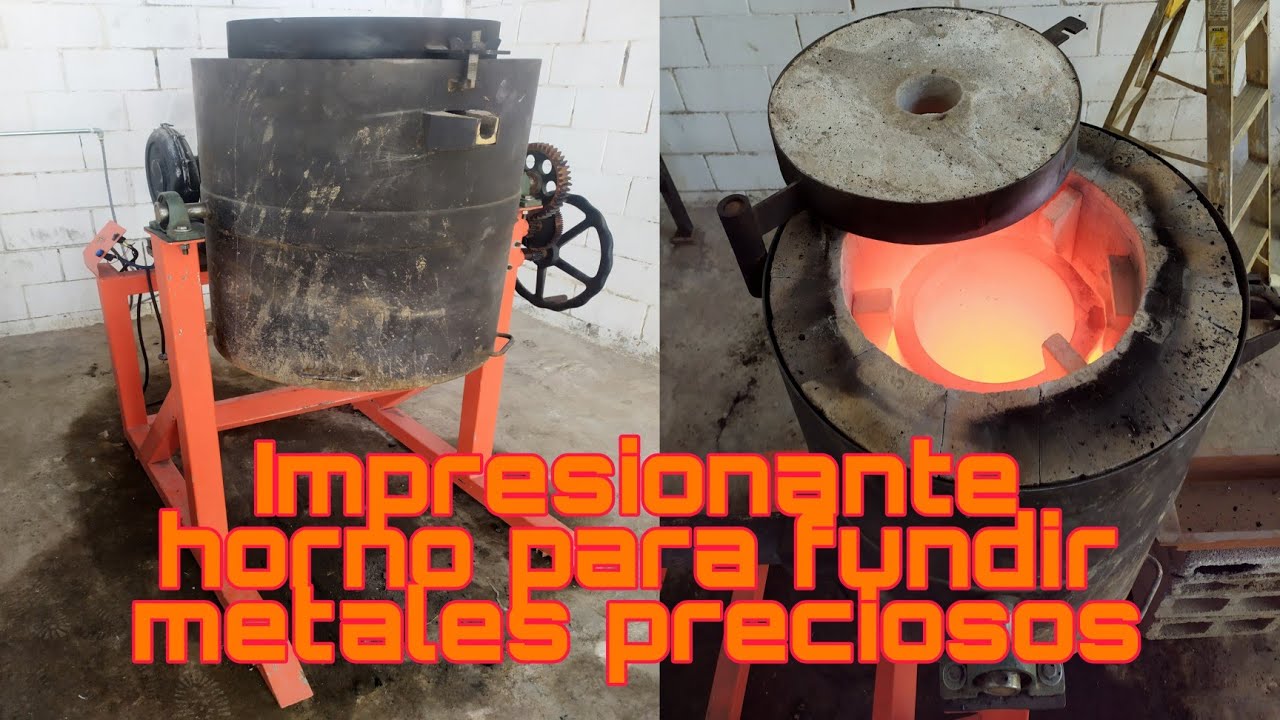 Fundir y refinar oro, plata y cobre en horno basculante