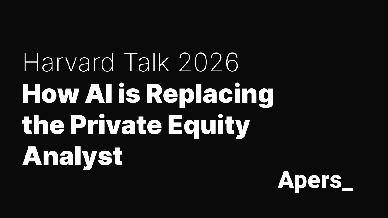 How AI is Replacing the Private Equity Analyst | Francis Huang | Apers @ Harvard