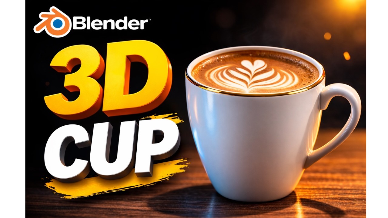 Blender Beginner Tutorial Hindi | 3D Cup कैसे बनाएं #edit #blender3d #blenderanimation